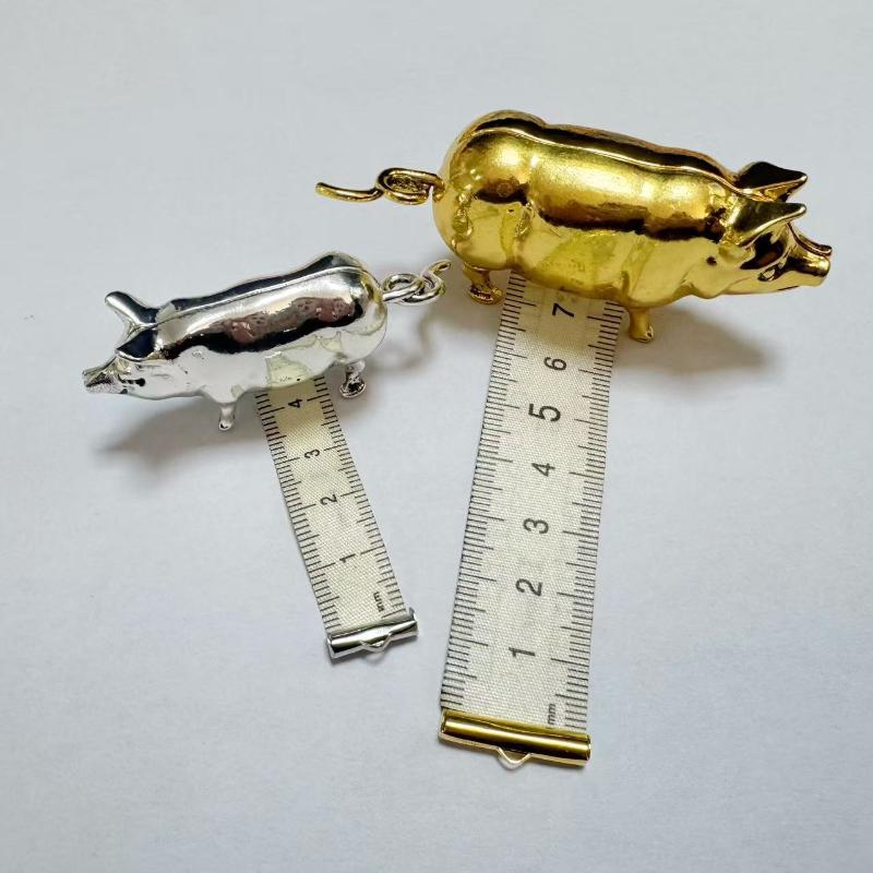 Tape Measure - Vintage Domuz Şeklinde Mini Mezura Metal