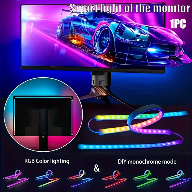 Led Strip Lights - RGB Oyun Işıkları Şerit Monitör Arka