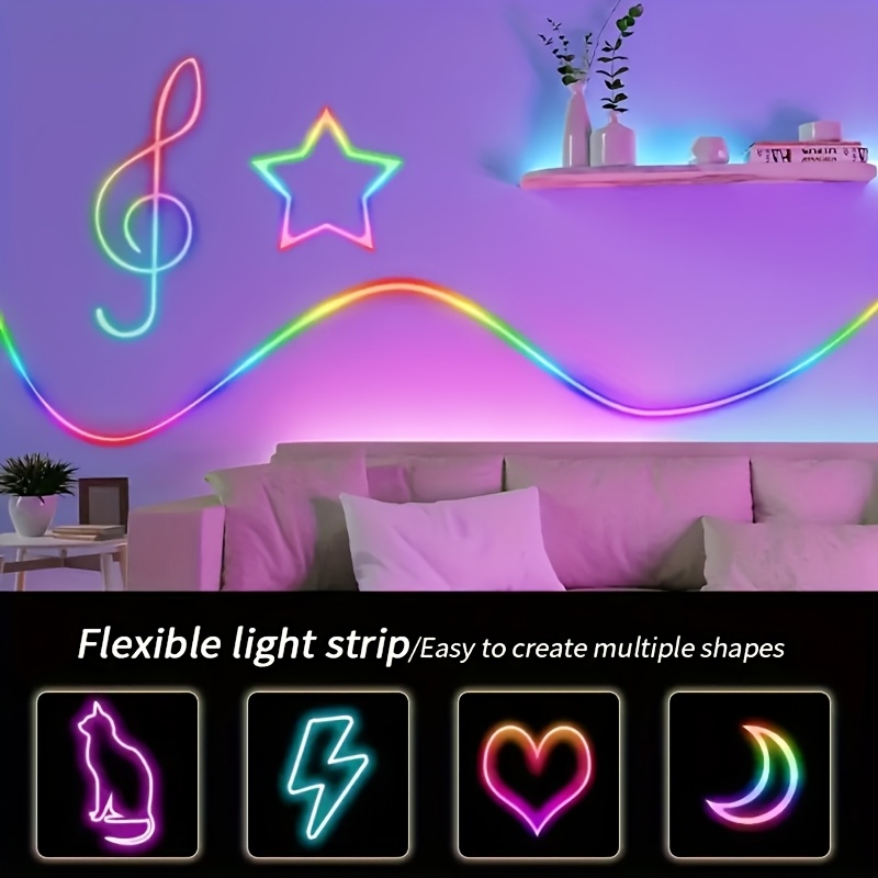 RGBIC Esnek Neon Şerit Işık Mü - Led Strip Lights incelemesi ve fiyatı
