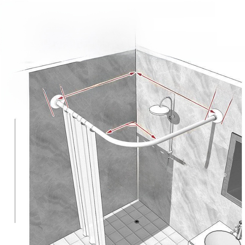 Ark Şeklinde Banyo Duş Borusu  - Curtain Rods incelemesi ve fiyatı