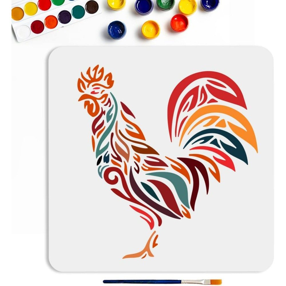 Tavuk Stencil 11.8 × 11.8 inç  - Paint Brush incelemesi ve fiyatı